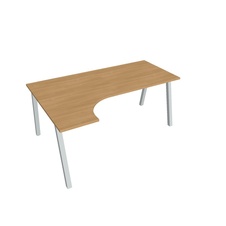 HOBIS kancelársky stôl tvarový, ergo pravý - UE A 1800 P, dub