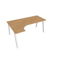 HOBIS kancelársky stôl tvarový, ergo pravý - UE A 1800 P, dub - 2
