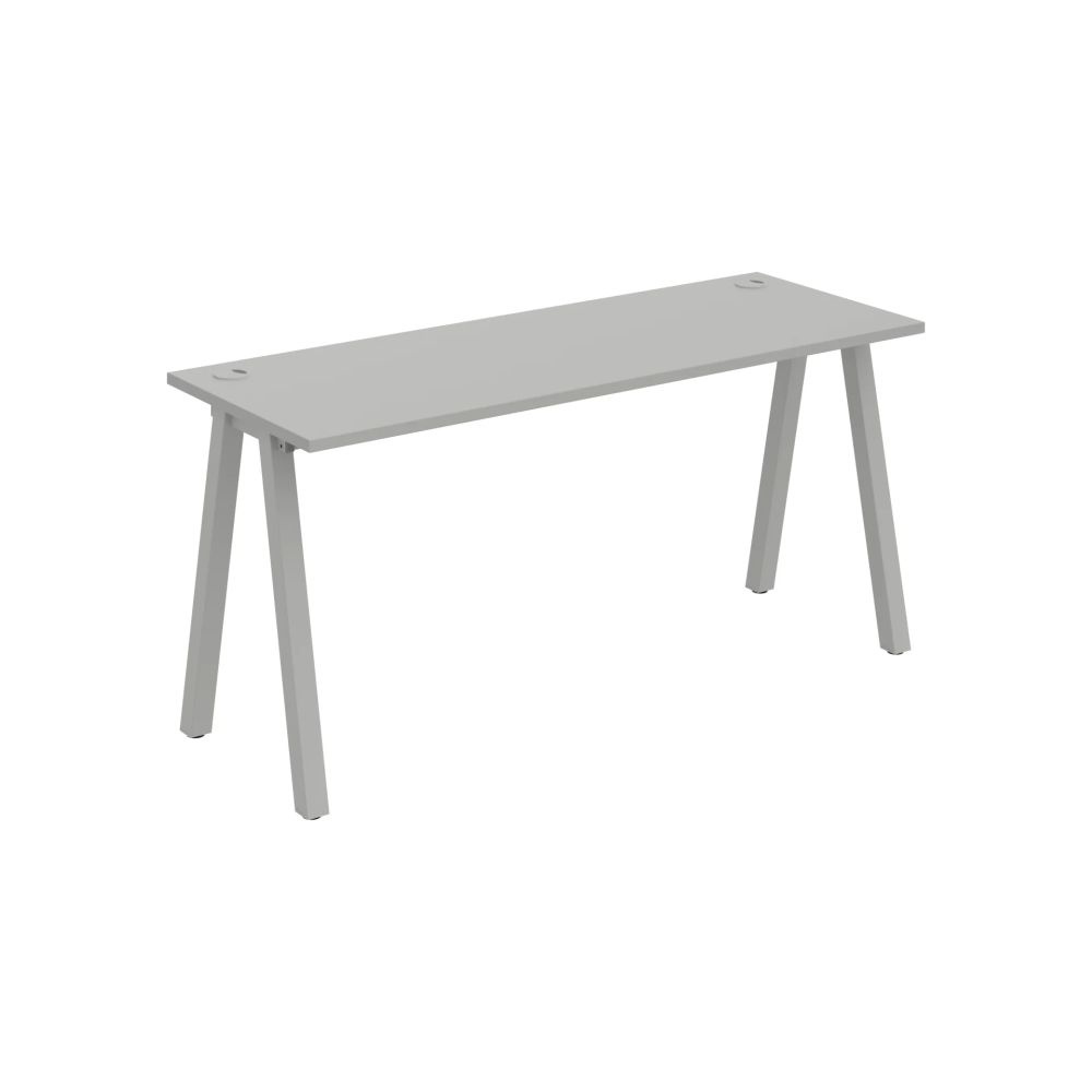 HOBIS kancelársky stôl rovný - UE A 1600, hĺbka 60 cm, šedá