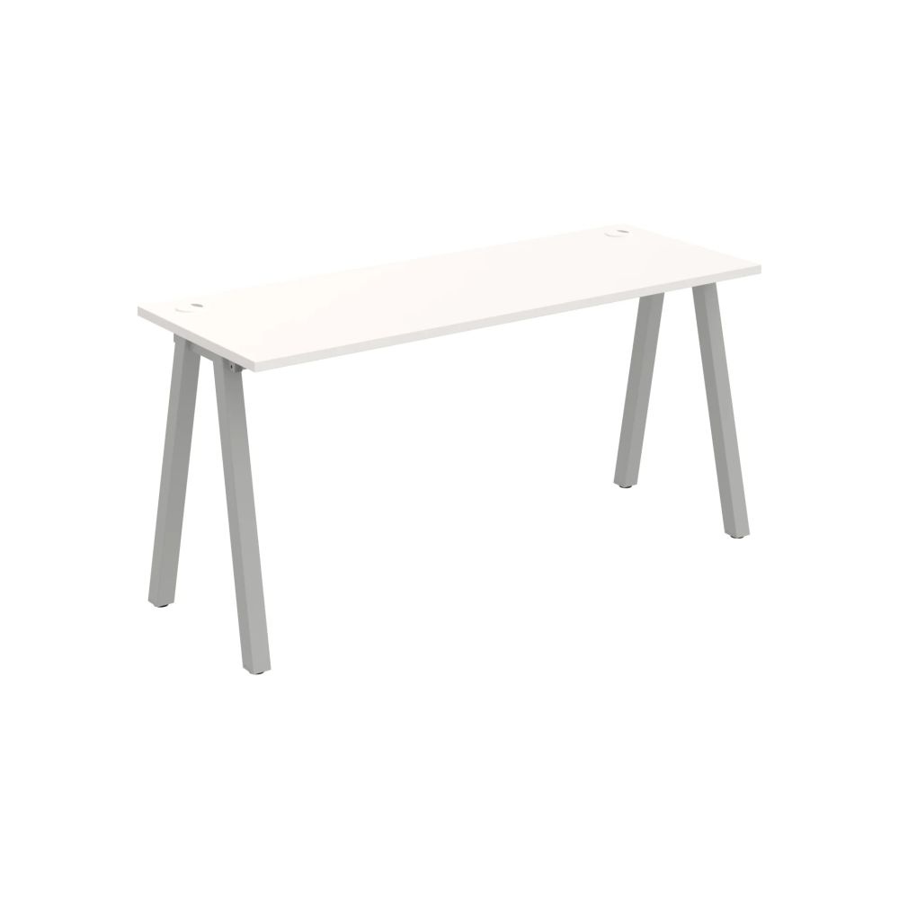 HOBIS kancelársky stôl rovný - UE A 1600, hĺbka 60 cm, biela