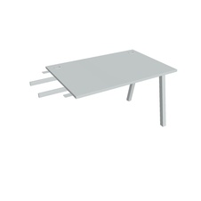 HOBIS prídavný stôl do uhla - US A 1200 RU, hĺbka 80 cm, šedá