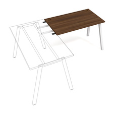 HOBIS prídavný stôl do uhla - US A 1200 RU, hĺbka 80 cm, šedá - 3