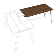 HOBIS prídavný stôl do uhla - US A 1400 RU, hĺbka 80 cm, biela - 3