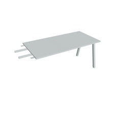 HOBIS prídavný stôl do uhla - US A 1600 RU, hĺbka 80 cm, šedá