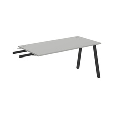 HOBIS prídavný stôl do uhla - US A 1600 RU, hĺbka 80 cm, šedá - 1