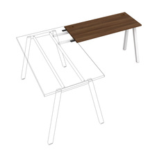 HOBIS prídavný stôl do uhla - UE A 1200 RU, hĺbka 60 cm, dub - 3