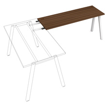 HOBIS prídavný stôl do uhla - UE A 1600 RU, hĺbka 60 cm, čerešňa - 3