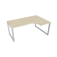 HOBIS kancelársky stôl tvarový, ergo ľavý - UE O 1800 60 L, agát
