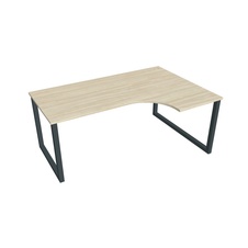 HOBIS kancelársky stôl tvarový, ergo ľavý - UE O 1800 60 L, agát - 1
