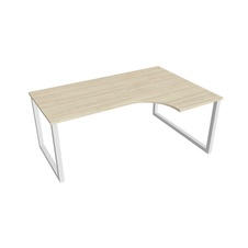 HOBIS kancelársky stôl tvarový, ergo ľavý - UE O 1800 60 L, agát - 2