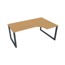 HOBIS kancelársky stôl tvarový, ergo ľavý - UE O 1800 60 L, buk - 1