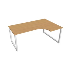HOBIS kancelársky stôl tvarový, ergo ľavý - UE O 1800 60 L, buk - 2