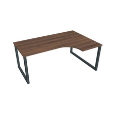 HOBIS kancelársky stôl tvarový, ergo ľavý - UE O 1800 60 L, orech - 1