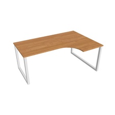 HOBIS kancelársky stôl tvarový, ergo ľavý - UE O 1800 60 L, jelša - 2