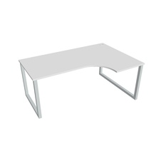 HOBIS kancelársky stôl tvarový, ergo ľavý - UE O 1800 60 L, biela