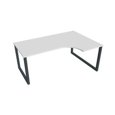 HOBIS kancelársky stôl tvarový, ergo ľavý - UE O 1800 60 L, biela - 1