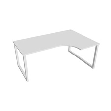 HOBIS kancelársky stôl tvarový, ergo ľavý - UE O 1800 60 L, biela - 2