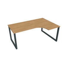 HOBIS kancelársky stôl tvarový, ergo ľavý - UE O 1800 60 L, dub - 1