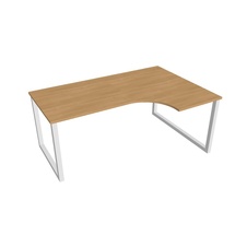 HOBIS kancelársky stôl tvarový, ergo ľavý - UE O 1800 60 L, dub - 2