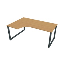 HOBIS kancelársky stôl tvarový, ergo pravý - UE O 1800 60 P, buk - 1