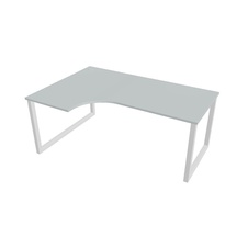 HOBIS kancelársky stôl tvarový, ergo pravý - UE O 1800 60 P, šedá - 2