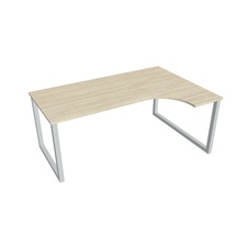 HOBIS kancelársky stôl tvarový, ergo ľavý - UE O 1800 L, agát