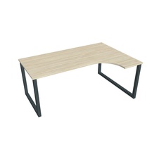 HOBIS kancelársky stôl tvarový, ergo ľavý - UE O 1800 L, agát - 1