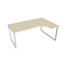 HOBIS kancelársky stôl tvarový, ergo ľavý - UE O 1800 L, agát - 2