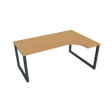 HOBIS kancelársky stôl tvarový, ergo ľavý - UE O 1800 L, buk - 1