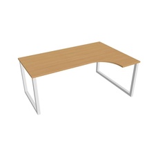 HOBIS kancelársky stôl tvarový, ergo ľavý - UE O 1800 L, buk - 2