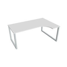 HOBIS kancelársky stôl tvarový, ergo ľavý - UE O 1800 L, biela