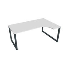 HOBIS kancelársky stôl tvarový, ergo ľavý - UE O 1800 L, biela - 1