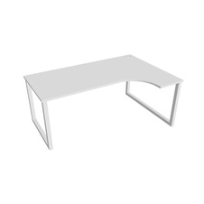 HOBIS kancelársky stôl tvarový, ergo ľavý - UE O 1800 L, biela - 2