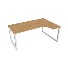HOBIS kancelársky stôl tvarový, ergo ľavý - UE O 1800 L, dub - 2