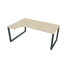HOBIS kancelársky stôl tvarový, ergo pravý - UE O 1800 P, agát - 1