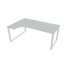 HOBIS kancelársky stôl tvarový, ergo pravý - UE O 1800 P, šedá - 2