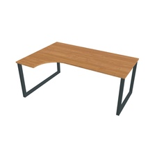 HOBIS kancelársky stôl tvarový, ergo pravý - UE O 1800 P, jelša - 1
