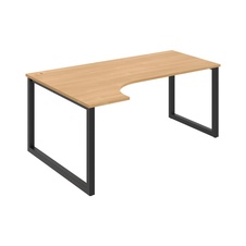 HOBIS kancelársky stôl tvarový, ergo pravý - UE O 1800 P, dub - 1