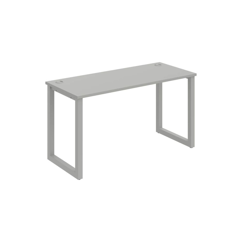 HOBIS kancelársky stôl rovný - UE O 1400, hĺbka 60 cm, šedá