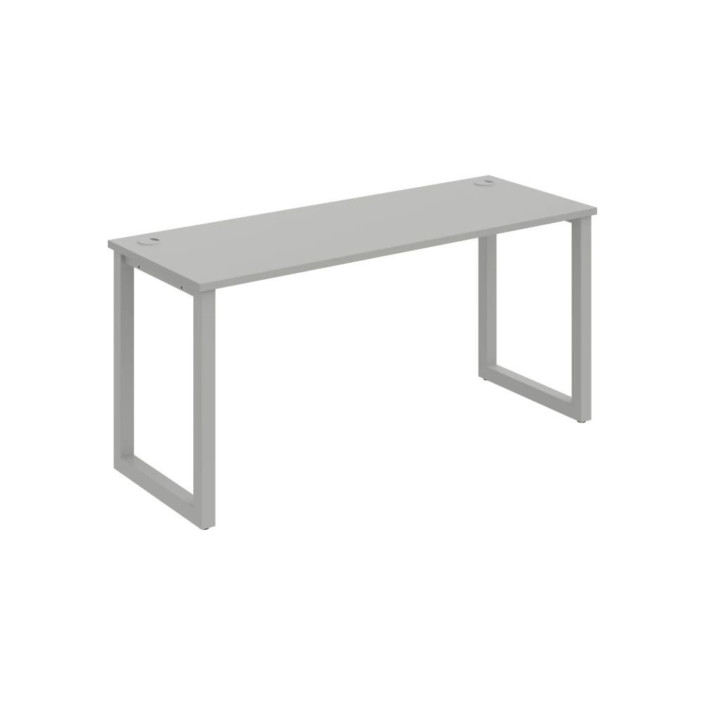 HOBIS kancelársky stôl rovný - UE O 1600, hĺbka 60 cm, šedá
