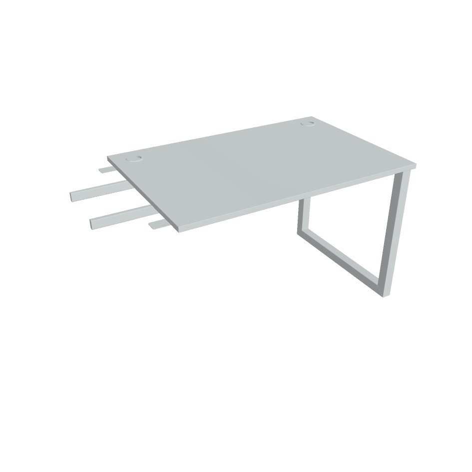 HOBIS prídavný stôl do uhla - US O 1200 RU, hĺbka 80 cm, šedá