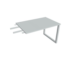 HOBIS prídavný stôl do uhla - US O 1200 RU, hĺbka 80 cm, šedá