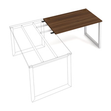 HOBIS prídavný stôl do uhla - US O 1200 RU, hĺbka 80 cm, šedá - 2