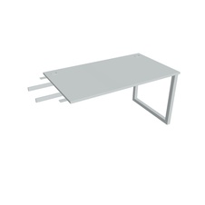 HOBIS prídavný stôl do uhla - US O 1400 RU, hĺbka 80 cm, šedá