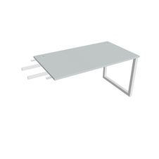 HOBIS prídavný stôl do uhla - US O 1400 RU, hĺbka 80 cm, šedá - 2