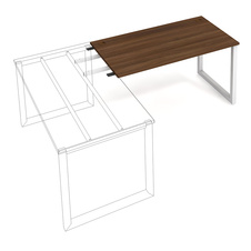 HOBIS prídavný stôl do uhla - US O 1400 RU, hĺbka 80 cm, šedá - 3