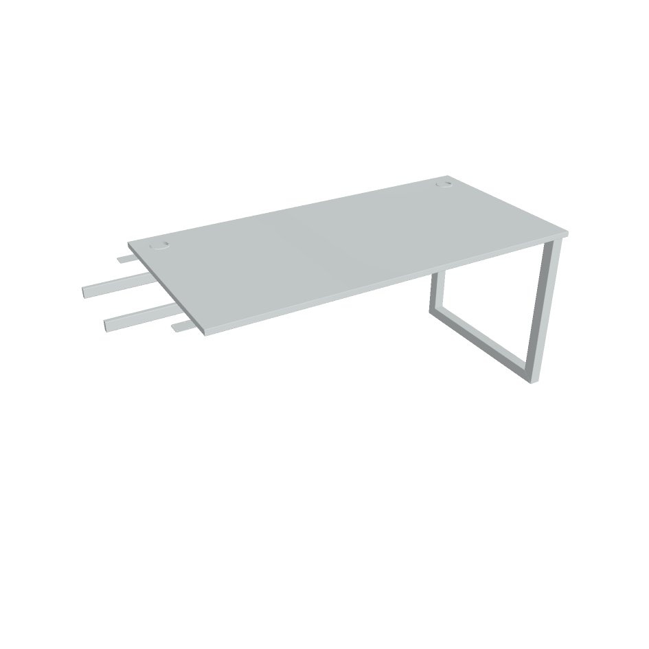 HOBIS prídavný stôl do uhla - US O 1600 RU, hĺbka 80 cm, šedá