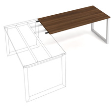 HOBIS prídavný stôl do uhla - US O 1600 RU, hĺbka 80 cm, šedá - 3