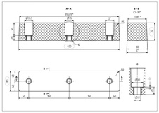 Gumový doraz na kamión 400x70x80 mm - 2