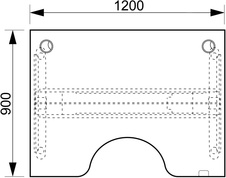 HOBIS ergo elektr.staviteľný stôl 120 cm, stand. ovláda. - MSE 2 1200, čerešňa - 3